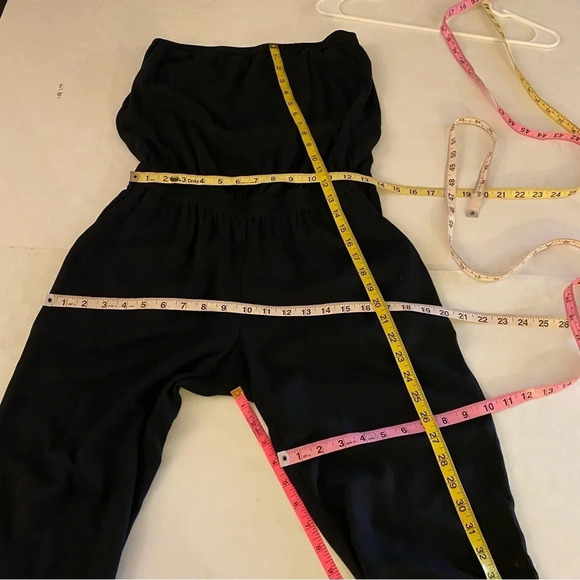 Aritzia Sunday's Best Tabata Sleeveless Jumpsuit Medium Black Strapless Romper - Picture 12 of 13